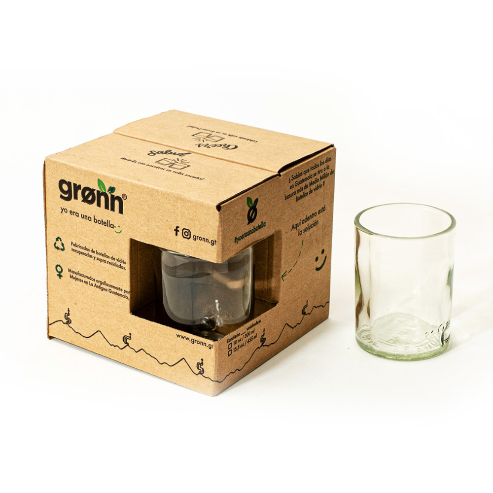 Low Transparent Olive Glass / 4 pack 350ml