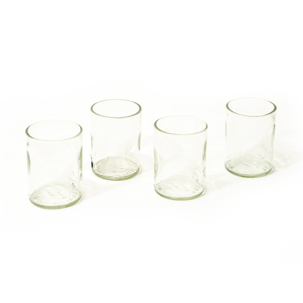 Low Transparent Olive Glass / 4 pack 350ml