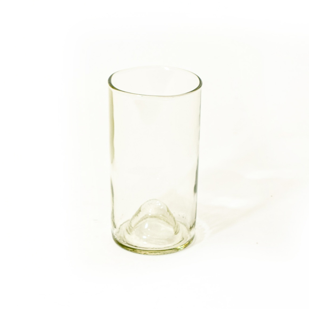 Tall Transparent Olive Glass / 4 pack 450ml