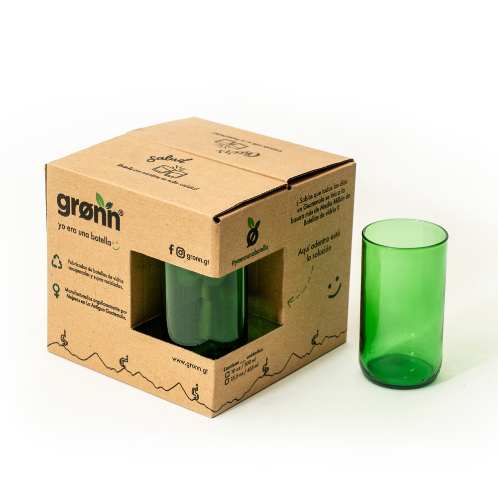OL Green Tall Glass / 4 pack 8oz