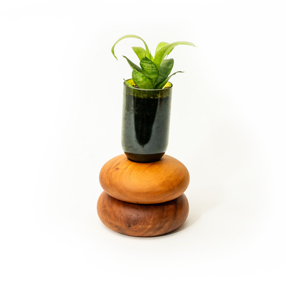 Maceta Stone - Colaboración con Itza Wood