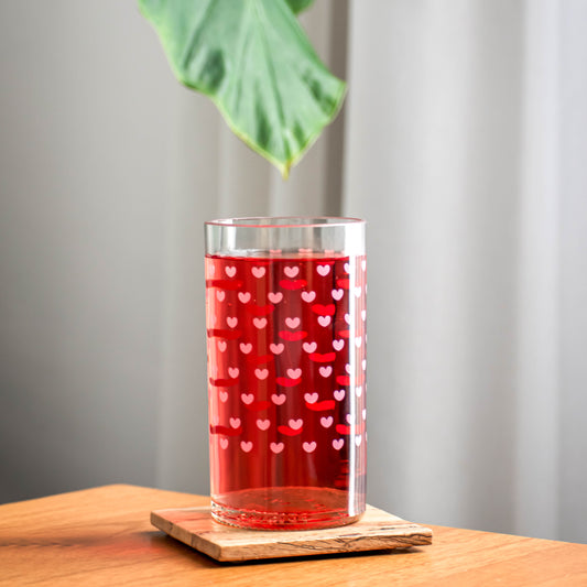 Vaso individual - Corazones Rosados