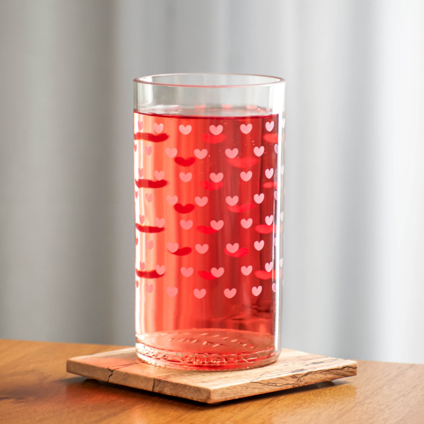 Vaso individual - Corazones Rosados