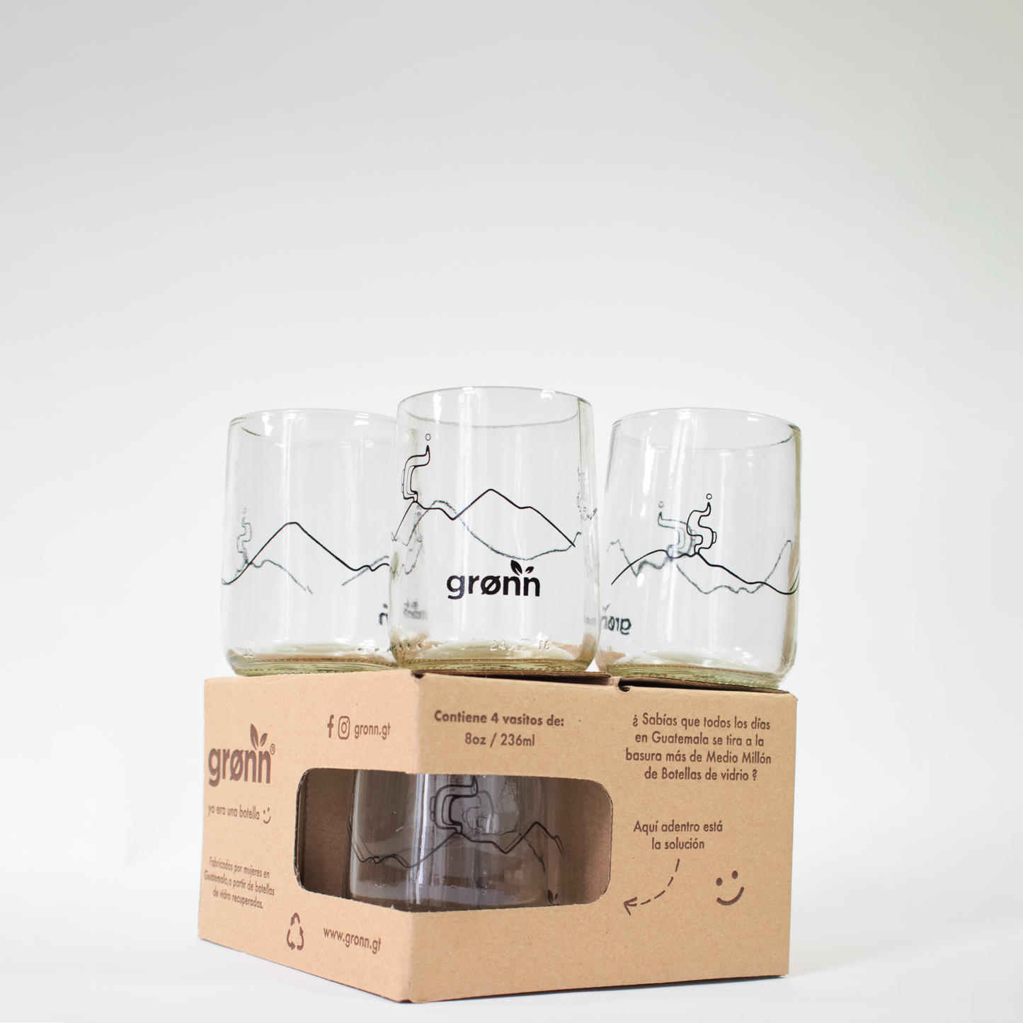 Low Transparent Glass / 4 pack 8oz